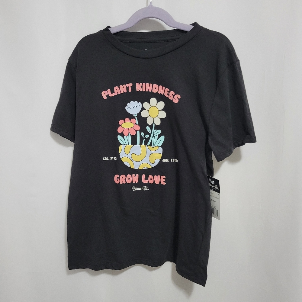 Blessed Girl Kids Black T-Shirt, Size M, New With Tags